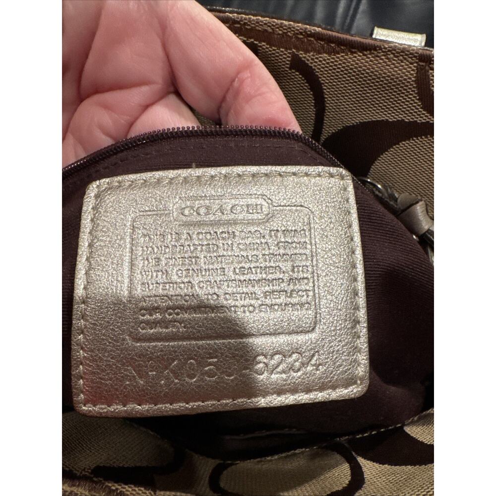 Vintage Coach Gallery East West Tote Bag In The Signature Canvas Leather Trim - Picture 3 of 16